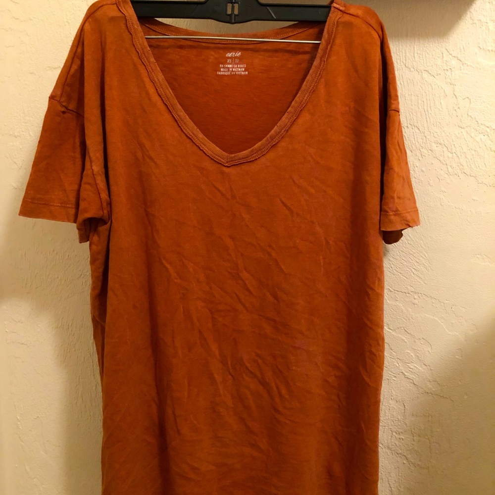 Aerie Oversized V-neck Boyfriend Tee